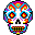 Leetle Colorful Skull