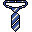 Leetle blue-striped necktie